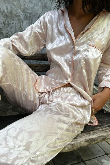 Pyjama "CHARLOTTE" Feuille pivoine